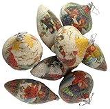 Club Pack Of 144 Beaded Finial And Onion Christmas Scene Ornaments