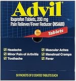 Advil Tablets Pain Reliever Refill,200 mg, 50 Two-Packs per Box