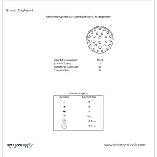 Amphenol Industrial PT02E-16-26P Circular Connector Pin, Environmental Resisting, Bayonet Coupling, Solder Termination, Box Mounting Receptacle, 16-26 Insert Arrangement, 16 Shell Size, 26 Contacts