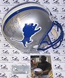 Barry Sanders Autographed/Hand Signed Detroit Lions Throwback Full Size Helmet
