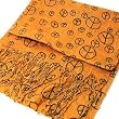 Bright Orange Long Peace Sign Lightweight Scarf
