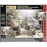 Plaid Paint by Number Kit Thomas Kinkade Hollyhock House, 20 X 16"