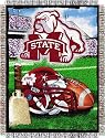 Mississippi State University Bulldogs Throw Blanket AfghanTapestry