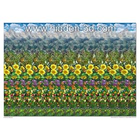Butterfly Meadow 18"x13" Stereogram Poster