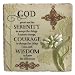 Grasslands Road Nature's Elements Prayer Plaque with Metal Stand, God Grant Me the Serenity, 5 by 5-Inch