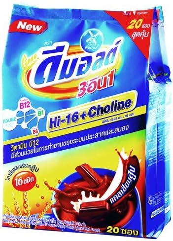 Dmalt Malt Extract Beverage Ready Mixed 3 in 1 Chocolate Flavour 35 G Pack 20