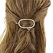 ANGELANGELA Minimalist Gold Silver Square Hollow Geometric Metal Hairpin DOUBLE Hair Clip Clamps Accessories Barrettes Bobby Pin Ponytail Holder Statement Women's GIFT Headwear Styling Jewelry