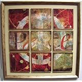 Abstract Peace Wall Art Work Framed Panel Designer by Eico