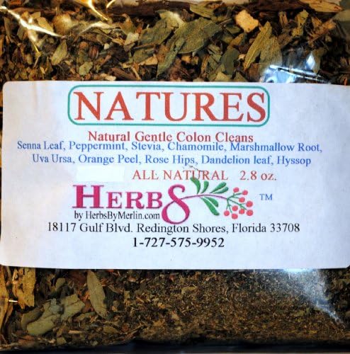 Herbs By MerlinNATURES TEA Natural Colon Cleanse Organic Loose Leaf Tea 2.8 oz