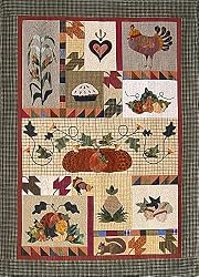 P3 Designs Dressed For Dinner Turkey Thanksgiving Quilt Pattern Set