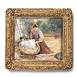 Rock-A-Bye-Baby - Gold Frame Magnet with pop-out easel (2-3/4" x 2-1/2")