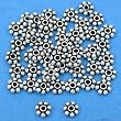 50 Sterling Silver Flower Spacer Bali Beads Jewelry 5mm