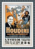 Historic Framed Theater Poster , Do spirits return? Houdini says no and proves it 3 shows in on 61ZycOL7CyL. SL160 Historic Framed Theater Poster , Do spirits return? Houdini says no and proves it 3 shows in on