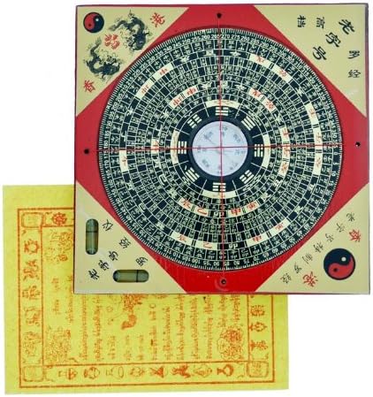 Premium Quality 5 Inches Professional Feng Shui Compass, Professional Feng Shui Luo Pan, Free Tibetan Paper Lungta Prayer