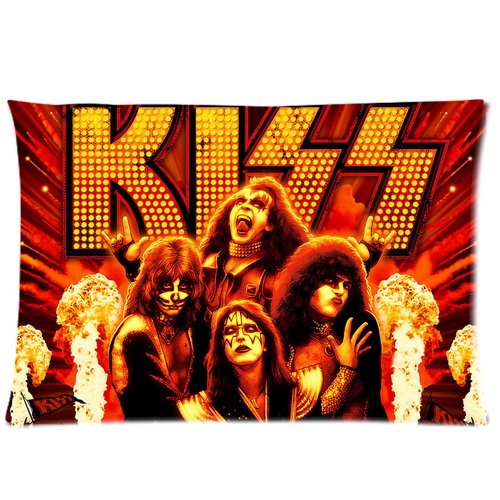 Custom KISS American Rock N Roll Band Pillowcase Standard Size Design Cotton Pillow Case