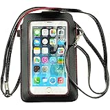 SumacLife 2877710 Premium Universal PU Leather Women Shoulder Bag Pouch for Apple iphone 6 Plus / Samsung Galaxy Note 3 / Note 4 / Note Edge / Samsung Mega 6.3 / Nokia Lumia 1520 - Black