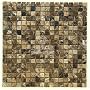 Dark Emperador 5/8 X 5/8 Tumbled Marble Mosaic Tile