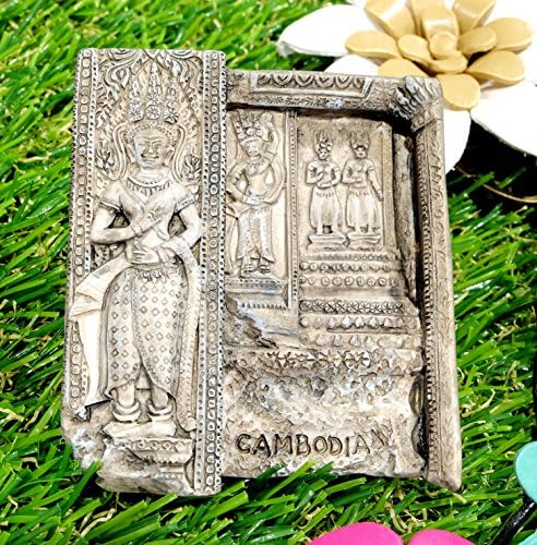 Apsaras Cambodia 3d New Fridge Magnet Landmark Souvenir Ceramic Resin Gift