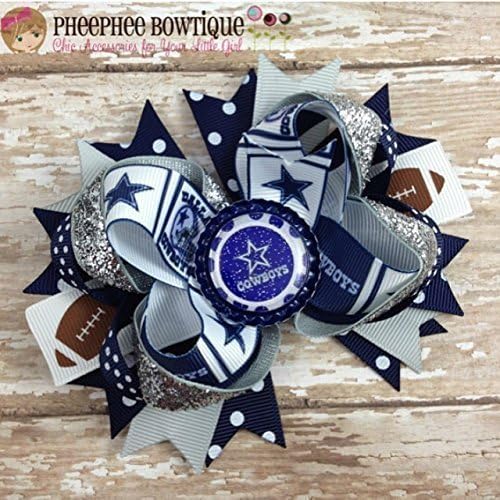 NFL Dallas Cowboys Hair Bow, Inspired Football Hair Bow, Cheer Bow, Dallas Cowboys Headband, Infant Headband, Baby Headband, Newborn headband,