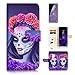 ( For Samsung S9+ / Galaxy S9 Plus ) Flip Wallet Case Cover & Screen Protector Bundle - A20256 Sugar Skull