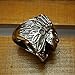 FANSING Jewelry Men's Stainless Steel Indian Chief Rings