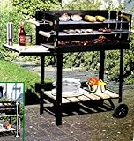 Grillwagen Kansas Grill Wagen Kohle Grill Holzkohlegrill Standgrill 117 x 100 cm