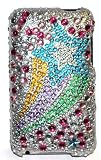 Blue with Green Yellow Purple Silver Rainbow Shooting Star Jewel Premium Luxury Full Diamond Rhinestone Snap on Hard Skin Faceplate Bling Case forApple Ipod Touch Itouch 2nd Generation 3rd Generation 2nd Gen 3rd Gen 8Gb 16GB 32Gb