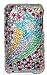 Blue with Green Yellow Purple Silver Rainbow Shooting Star Jewel Premium Luxury Full Diamond Rhinestone Snap on Hard Skin Faceplate Bling Case forApple Ipod Touch Itouch 2nd Generation 3rd Generation 2nd Gen 3rd Gen 8Gb 16GB 32Gb