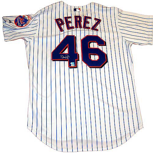 Steiner Sports New York Mets Oliver Perez Autographed Authentic Home Pinstripe Jersey