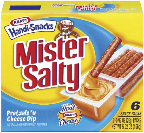 Mr. Salty Handi Snacks Mister Salty Pretzels and Cheese, 5.52 Ounce Packages (Pack of 12)