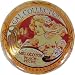 Peach Flavor Gal Spanish Lip Balm in Gold Art Nouveau Tin
