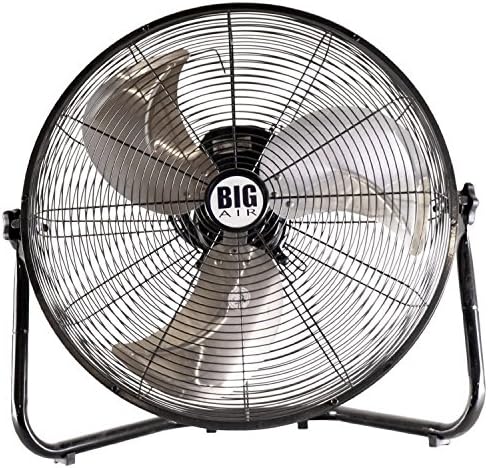 New Large All Metal 3 Speed Floor Fan High Velocity with Tilt Stand Black, Durable powder-coated finish (RoHS compliant) for ease in cleaning