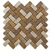 Mixed Travertine Tumbled Herringbone Mosaic Tile - Lot of 50 sq. ft.