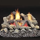 20'' Aged Hickory Vent Free Gas Log Set - Propane Gas - Manual Safety Pilot