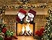 Elyhome Set of 2 Christmas Stockings 3D Stlye Handmade Plush 18 inches Santa Snowman