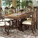 Kitchen & Housewares : AICO 31002 Royal Oak Double Pedestal Dining Table in Coffee