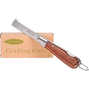 Truly Garden Grafting Knife Sharp Tapered Blade With Bark