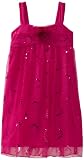 Amy Byer Girls 7-16 Sequin Mesh Sleeveless Babydoll Flower Dress