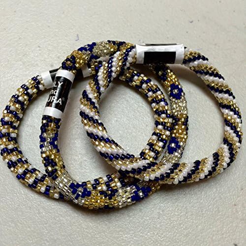 Lily and Laura Bracelets From Nepal - Blue and Gold