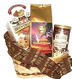 Christmas, Chocolate Coffee Gift Basket, Kona Hawaiian Blend Coffee, 8 Oz Ground