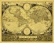 Antique World Map - Mini Poster (Size: 20" x 16")