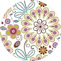 Peel & Stick Applique - Kaleidoscope Dot (8 @ 13 x 13")