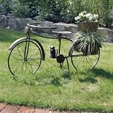Blumenständer Fahrrad aus Metall mit 3 Pflanztöpfen