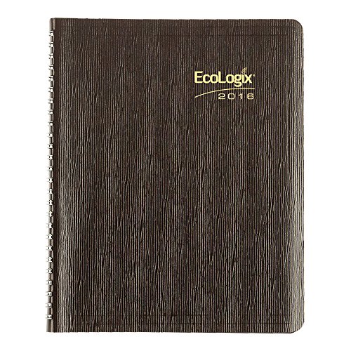 Brownline 2016 Ecologix Monthly Planner, 14 Months, Black, 8.875