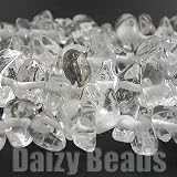 【21%OFF!】【<strong>天然石</strong>ビーズ】【水晶(天然)】　さざれ　５ｘ８mm　１連（約９０ｃｍ） 【2,000円以上でメール便送料無料】