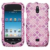 Plaid Hot Pink/ Purple With Full Rhinestones Faceplate Hard Plastic Protect ....
