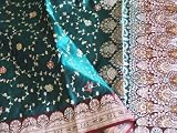 PERSIAN GREEN BOLLYWOOD WEDDING SILK SARI SAREE FABRIC