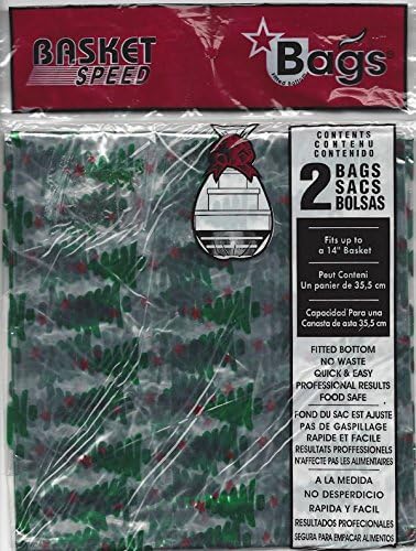 Christmas Trees Holiday Basket Bags - 2 Ct.