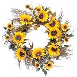 GKI Bethlehem Lighting 35 Mini Clear Light Sunflower 19-Inch Wreath