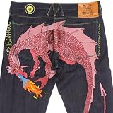 Yoropiko Pink Hungry Dragon denim jeans YORO3692